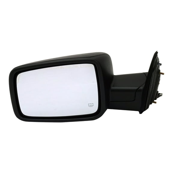 MIRROR Compatible For 2011-2013 Ram 1500 2010 Dodge 2500 Left Driver Heated Power Glass Textured Black