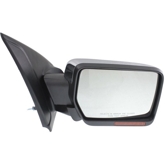MIRROR Compatible For 2011-2014 Ford F-150 Right Passenger Heated Power Glass Folding In-housing Signal Light With memory Chrome