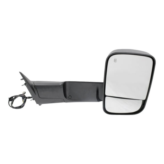 MIRROR Compatible For 2015-2018 Ram 2500 3500 Right Passenger Towing Heated Power Glass Folding In-housing Signal Light Textured Black