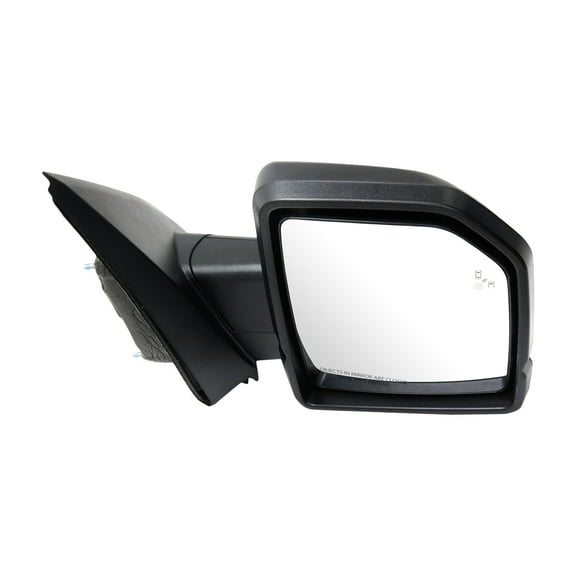 MIRROR Compatible For 2015-2019 Ford F-150 Right Passenger Heated Power Glass Folding In-housing Signal Light With memory Textured Black