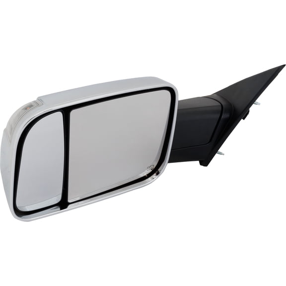 MIRROR Compatible For 2019-2021 Ram 1500 Left Driver Towing Heated Power Glass In-housing Signal Light With memory Chrome