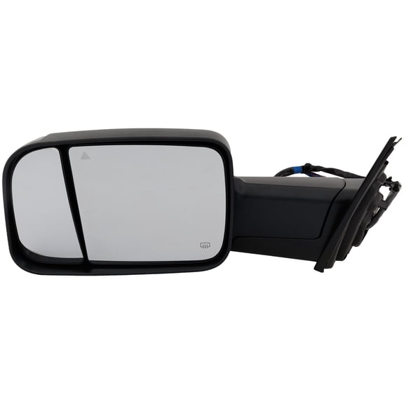 MIRROR Compatible For 2020-2022 Ram 1500 Left Driver Towing Heated Power Glass In-housing Signal Light With memory Textured Black