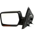 thumbnail image 1 of MIRROR Compatible with 2007-2008 Ford F-150 Left Driver Heated Power Glass Folding In-housing Signal Light Textured Black, 1 of 5