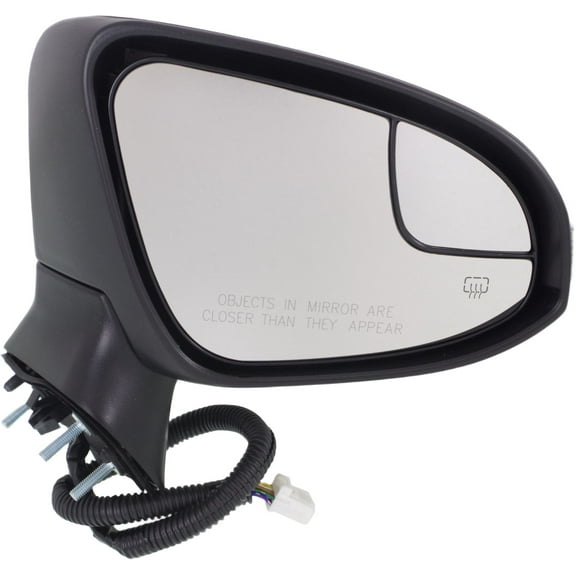 MIRROR Compatible with 2010-2016 Toyota Venza Right Passenger Heated Power Glass Folding In-housing Signal Light With memory Paintable