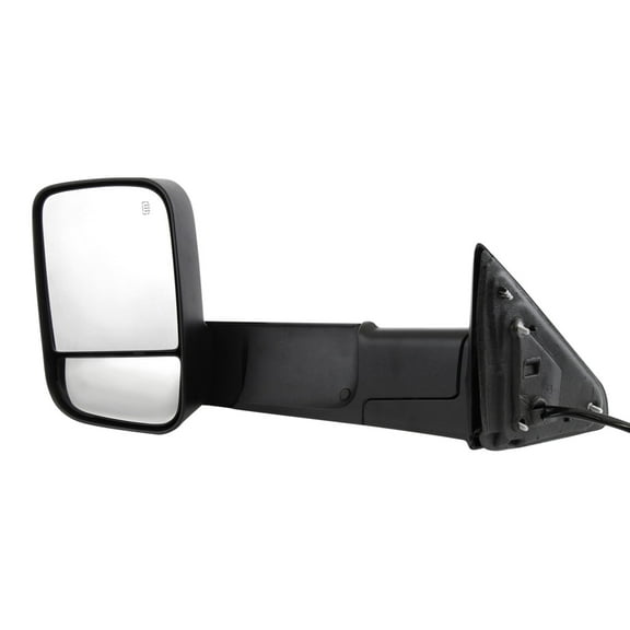 MIRROR Compatible with 2013-2018 Ram 1500 2500 Left Driver Towing Heated Power Glass In-housing Signal Light Textured Black