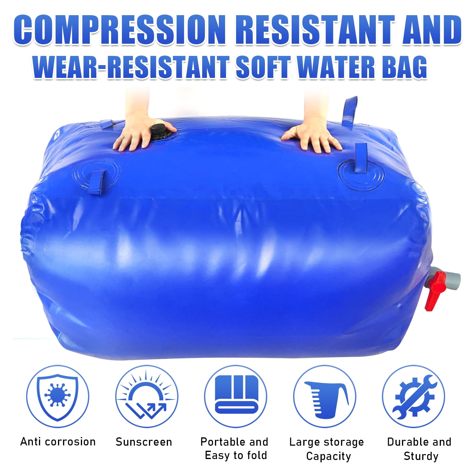 MIRROR Foldable Water Storage Tank 1000L Emergency Bathtub Water Storage Bag Water Storage Bladder