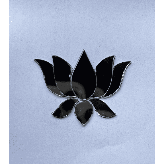 MIRROR GLASS WORLDWIDE Lotus Cutout Fancy Shape Silver Mirror 1.5 * 2INCH 5PIECE