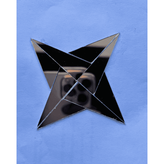 MIRROR GLASS WORLDWIDE Star Cutout Silver Fancy Mirror 3 * 3 INCH 5 Piece