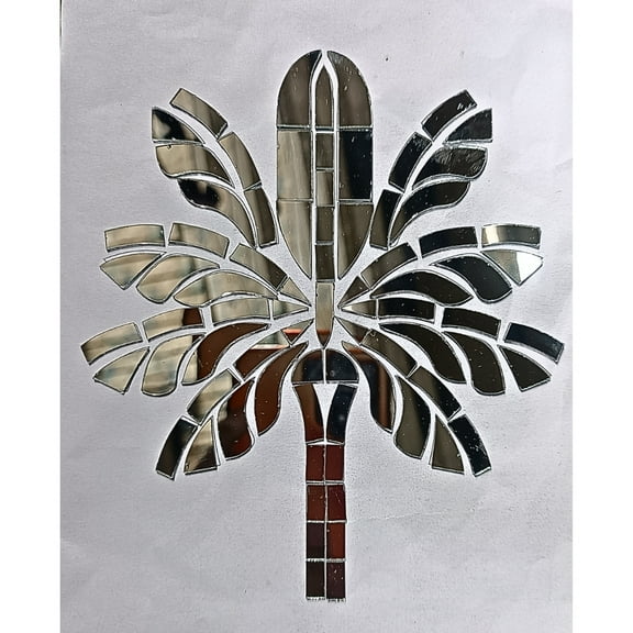 MIRROR GLASS WORLDWIDE Tree Cutout Silver Fancy Mirror 7 * 5 INCH 5Piece