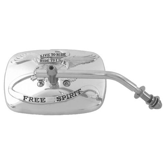 Emgo Live To Ride Custom Mirror - Chrome/Gold, Right 20-31704A