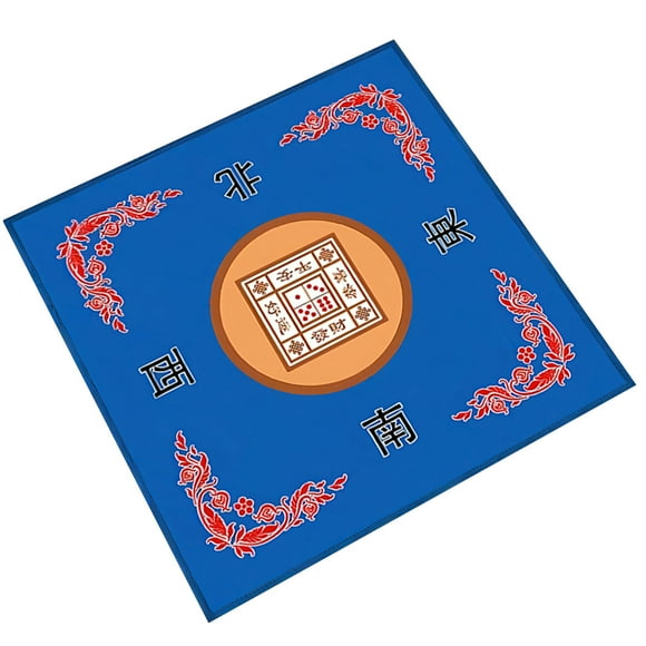 MIRROR Mahjong Table Mat Poker Domino Mahjong Tile Card Board Game Anti-slip Noise Reduction Square Mah Jongg Table Cover Playmat