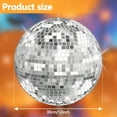 thumbnail image 1 of MIRROR Mirror Disco Ball - 12-Inch Silver Hanging Disco Ball for Party Wedding Holiday Home Decoration, 1 of 13