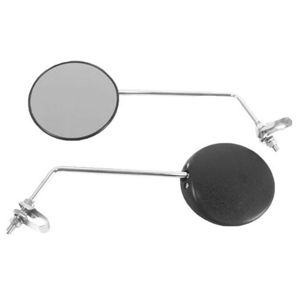Emgo Universal Clamp-On Mirror - Round, for 7/8In. Handlebars Both 20-64510