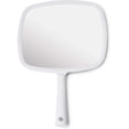 thumbnail image 1 of MIRRORVANA Hand Mirror with Ergonomic Handle - Hand Held Mirror for Make-up, Home Haircuts, Dental and Barber Use, 8” x 11” (White), 1 of 7
