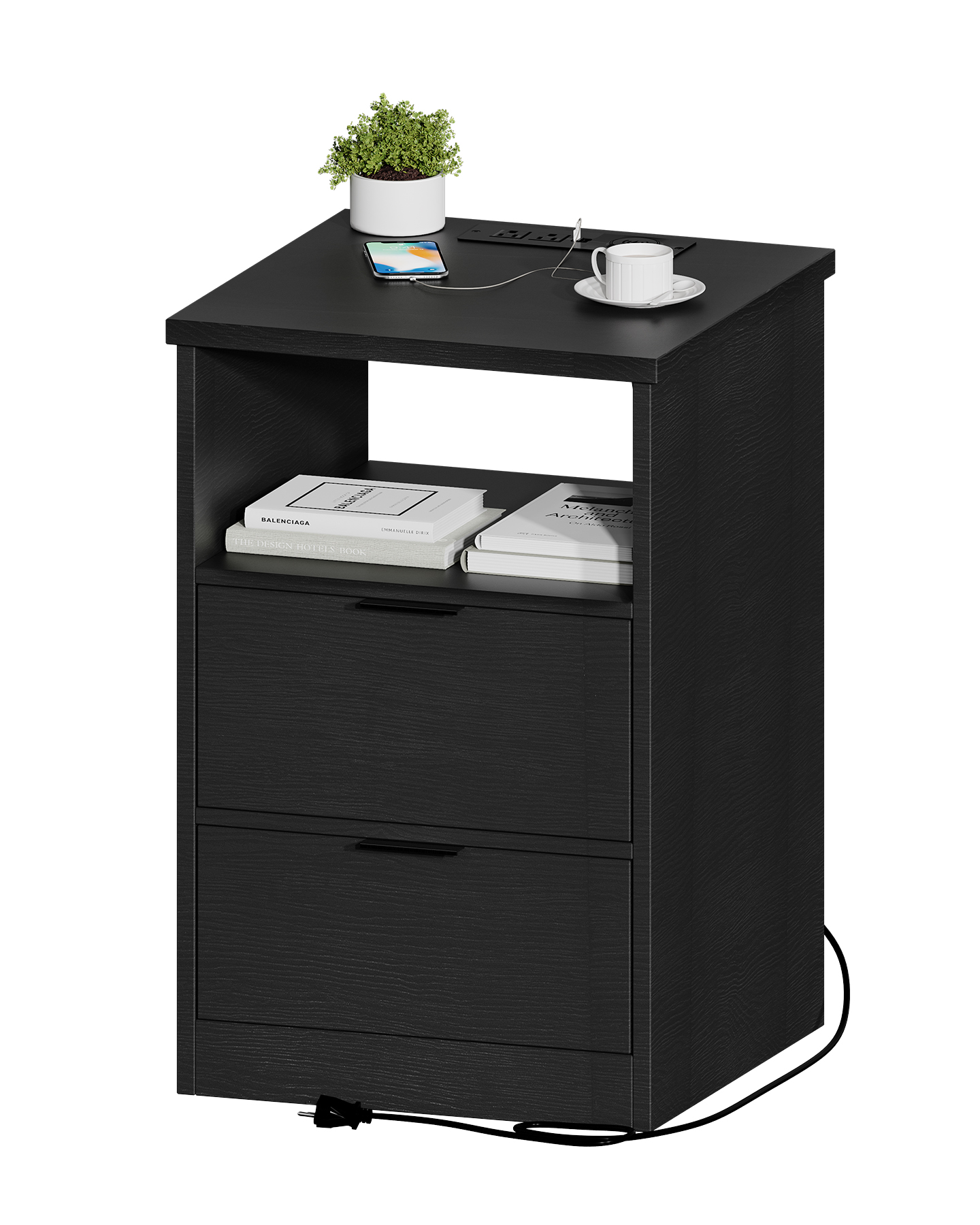 UBesGoo Night Stand Storage Bedside Table with Drawers Multi