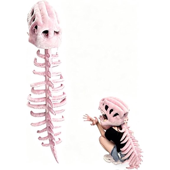 MIRUXO Dinosaur Costume-3D Skeleton Design,Realistic Halloween Dinosaur Skeleton Costume, Halloween Themed Skull Cosplay Props
