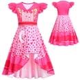 thumbnail image 1 of MIRUXO Rise Red Cosplay Dress, Heart Print Princess Costume, Flutter Sleeve High-Low Hem Outfits for Halloween Birthday Party, 1 Pack, 1 of 8