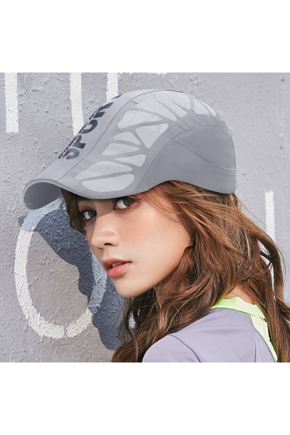 Adjustable Breathable Mesh Sport Hat, Fast Drying Sweat-Wicking Low-Profile Cap, Washable Lightweight Baseball Cap For Workout, Cycling And Daily Outdoor Wear(C)