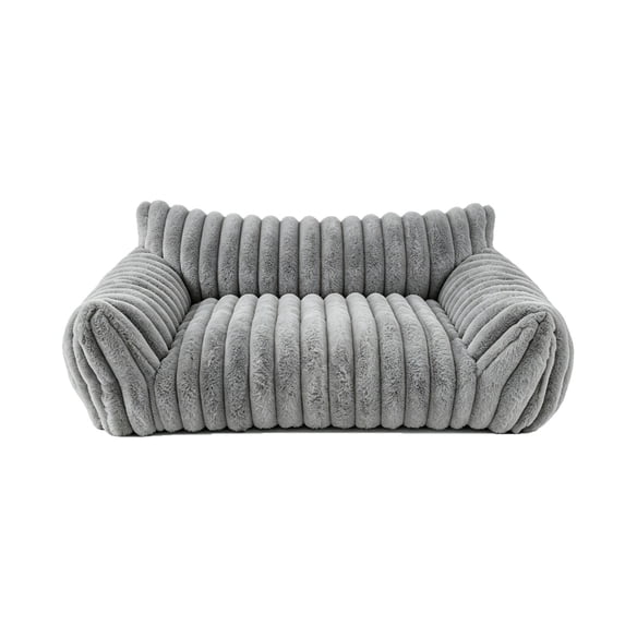 MIRVAXEN All‑Season Washable Pet Sofa Bed,Pet Bed With Removable Zipper Cover, Base Soft Support Cushion Bed for Dogs and Cats(Gray)