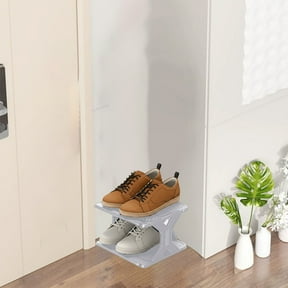 MIRVAXEN Corner Shoe Rack, Plastic, Easy To Install, Removable, Washable, Ventilated, Storage Organizer, 1 Piece, Ideal for Entryway, Bedroom Or Garage, Keeps Shoes Neat(A)