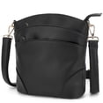 thumbnail image 1 of MIRZEE Women's PU Leather Crossbody Purse, Small Shoulder Handbag with Adjustable Strap, Double Compartments Zipper Casual Daily Shoulder Bag, 1 of 10