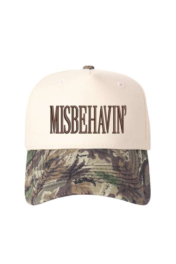 MISBEHAVIN Embroidered Patchwork Trucker Cap | Adjustable Unisex Snapback, Playful Essential