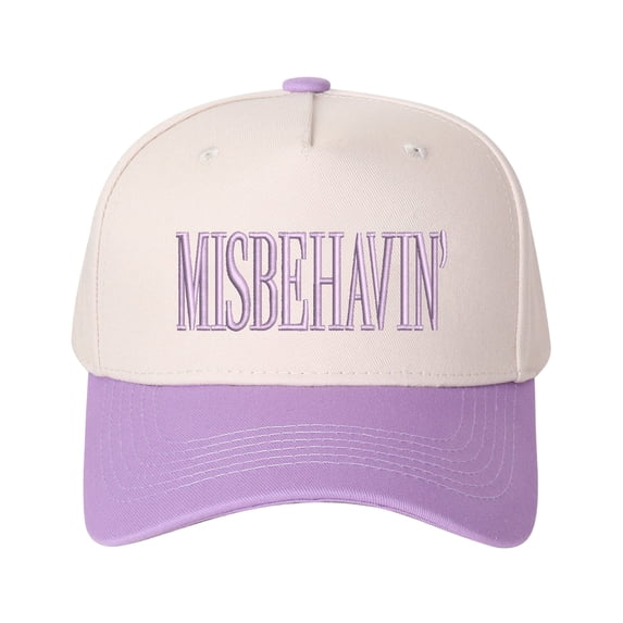 MISBEHAVIN Embroidered Patchwork Trucker Cap | Adjustable Unisex Snapback, Playful Essential