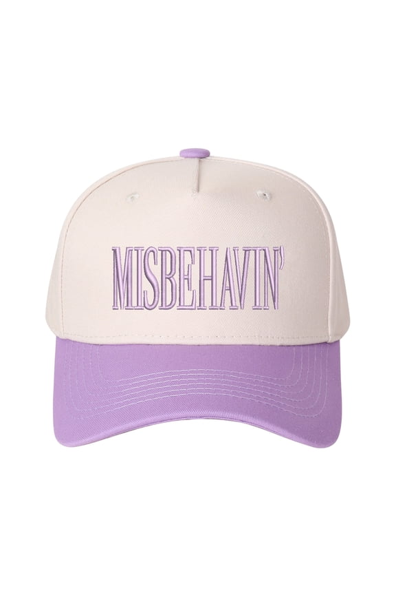MISBEHAVIN Embroidered Patchwork Trucker Cap | Adjustable Unisex Snapback, Playful Essential