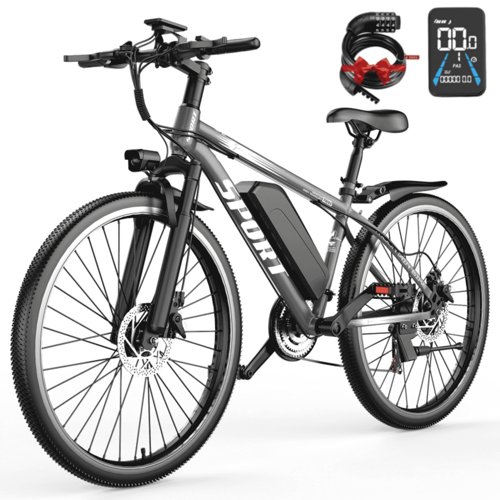ASKGO 26" Electric Bike for Adults, 749W Rated Motor, Electric Mountain Bike with 48V 10.5Ah Removable Battery Up To 20MPH 45Miles , ,UL 2849,Ages 14+ Class2 UL2849