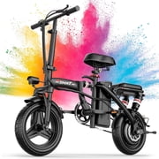 ASKGO Z8 750W Rated Folding Electric Bike, 14" EBike for Adults Teens,3 Speed 48V 13Ah Removable Battery,  Max Speed 20Mph&25miles,class2 Ages 14+  UL2849