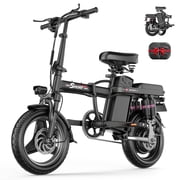 ASKGO F9 Adult Folding Electric Bike, 1200W 25 MPH 25 Miles, 48V 13Ah Removable Battery, Meets Daily Commuting,Going Out and Playing,Give the best gift,Folding Ebike for Adult with Two Seats UL2849
