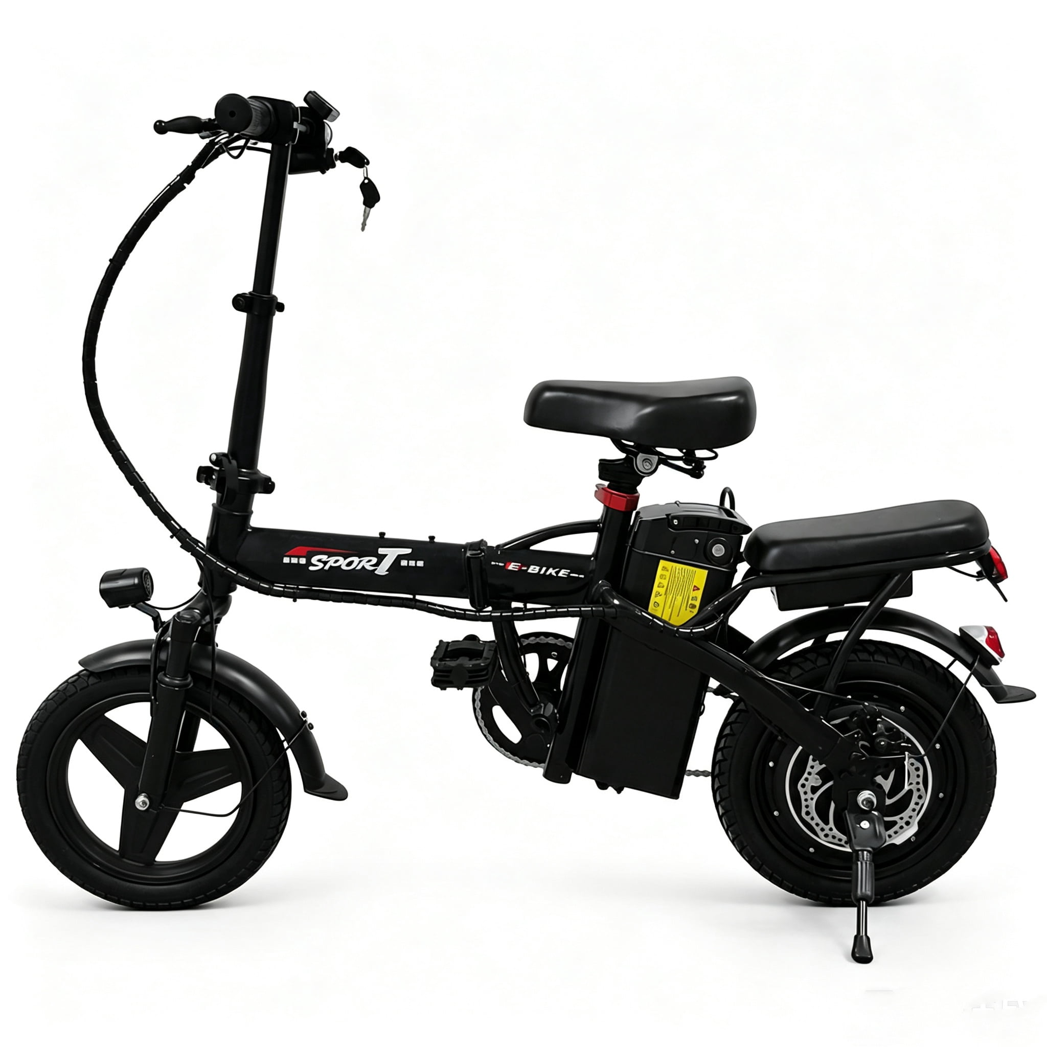 ASKGO Electric Bike for Adults, 750W Rated Folding Ebike Ages14+ ,48V 10Ah Removable Lithium-Battery Up to 20Mph, Stylish 14" Foldable Commuting Electric Bicycle for Women & Men, class2 UL2849