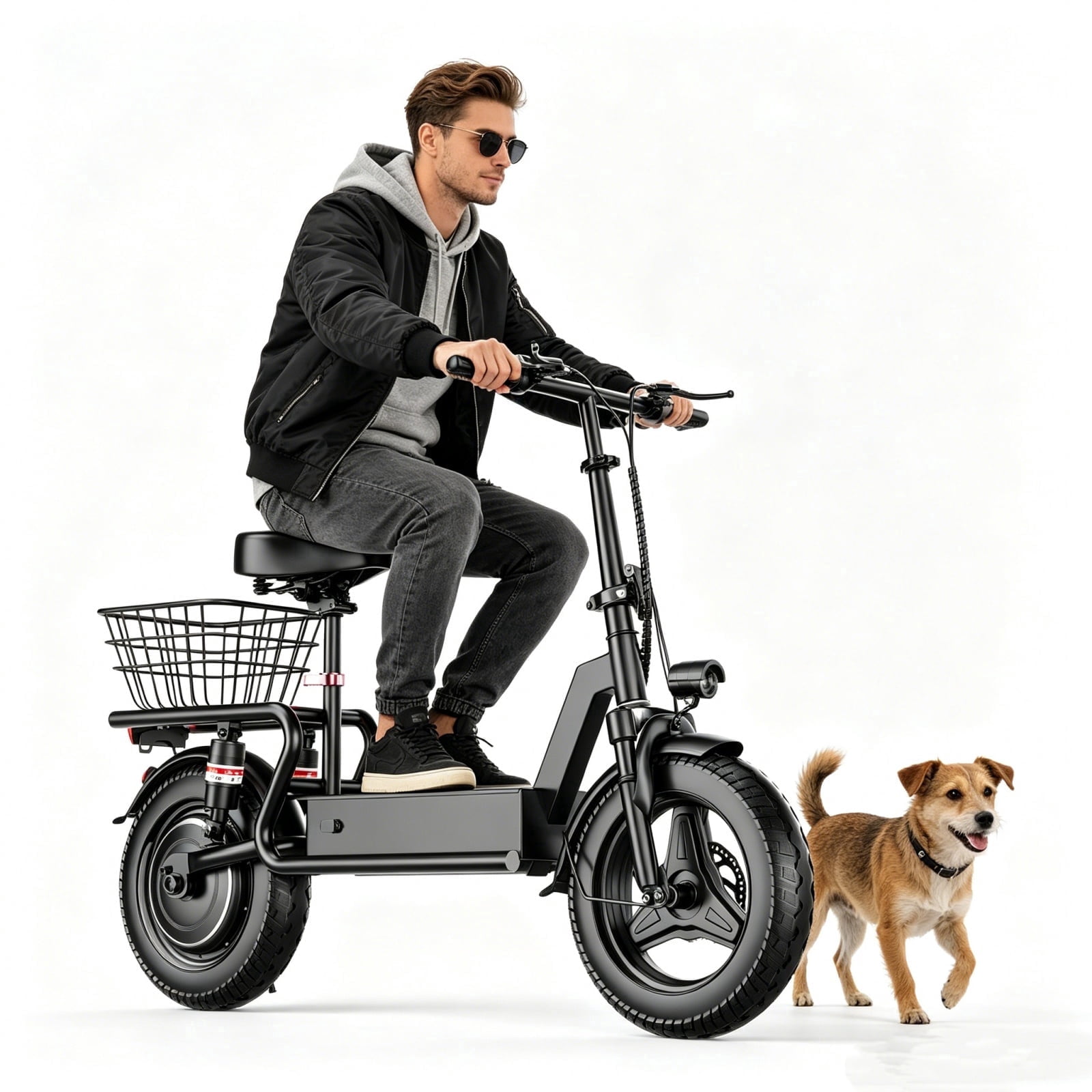 ASKGO 1200W Electric Scooter with Seat for Adults, 48V 15Ah Commuter Escooter 25 MPH 25-35 Miles Range, 14" Tire, UL 2272