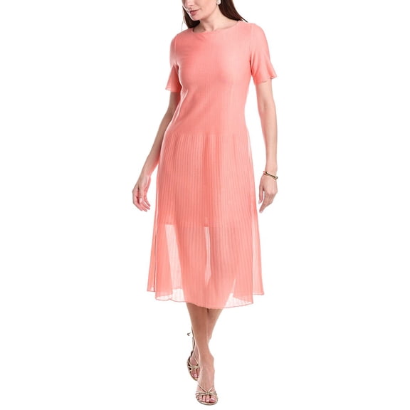 MISOOK womens Burnout Knit Mini Dress, XL, Orange