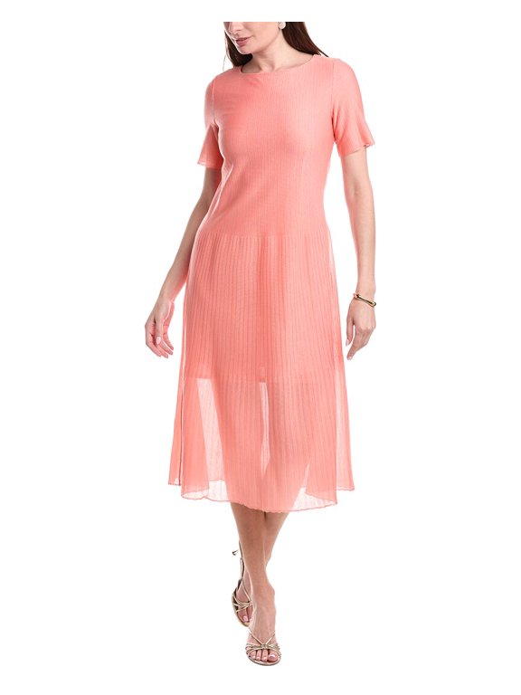 womens Burnout Knit Mini Dress, l, Orange