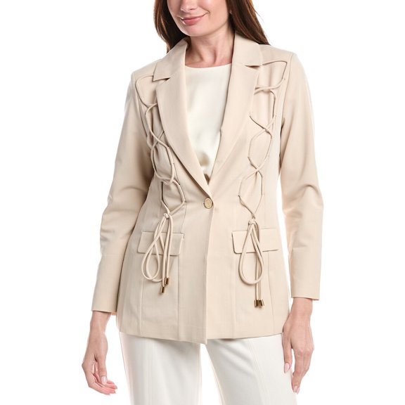 MISOOK womens Modern Single Button Jacket, xs, Tan