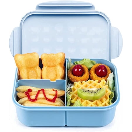 MISS BIG® Lunch Box,Lunch Box Containers,Bento Box,Bento Box Adult Leak Proof,No BPAs and No Chemical Dyes,Microwave and Dishwasher Safe Lunch Containers for Adults,Bento Box Adult Lunch Box(Blue L)