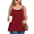 thumbnail image 1 of MISS COCOLI Camisole with Built in Bra for Women Plus Size Casual Loose Tank Tops Sleeveless Shirts Flowy Adjustable Strap, 1 of 6