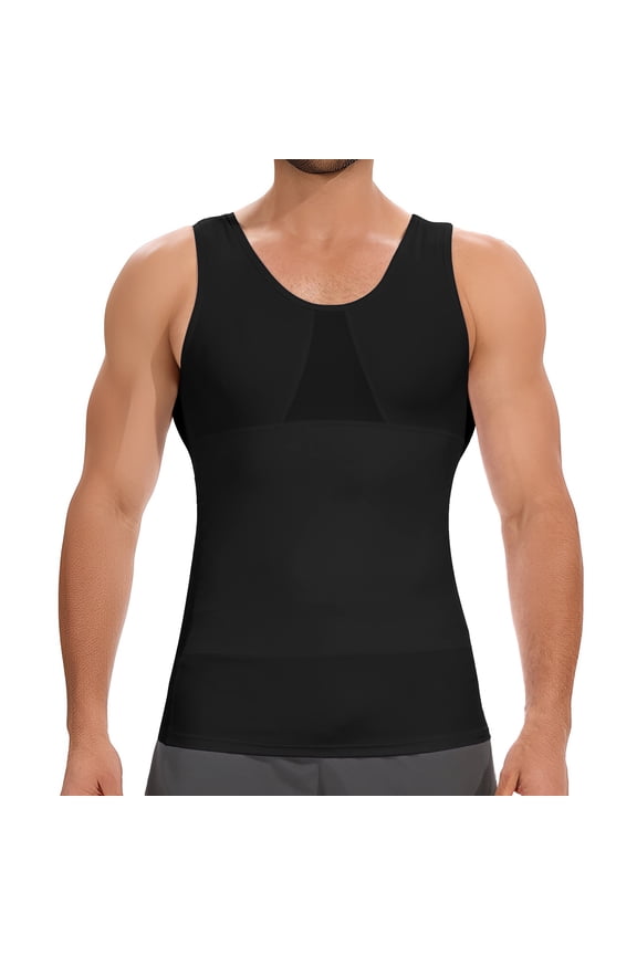 Compression Tank Top Men Slimming Undershirt Body Shaper Workout Muscle Shirt Shapewear Belly Control
