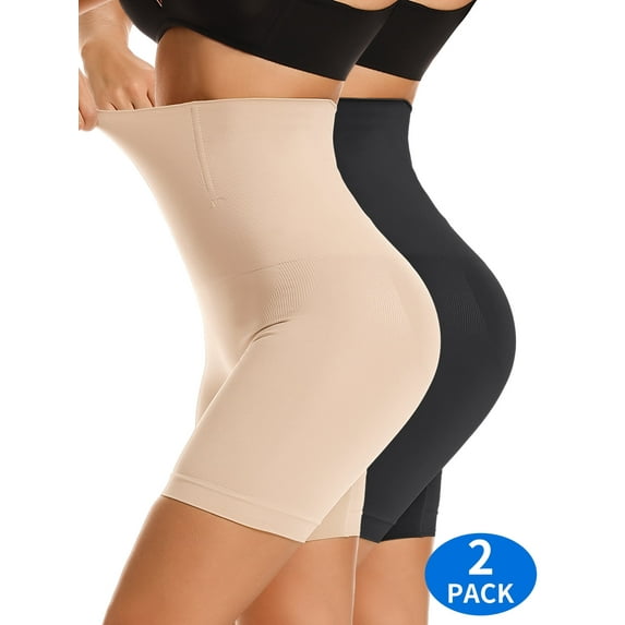 MISS COCOLI High Waisted Body Shaper Shorts Shapewear for Women Tummy Control Thigh Slimming