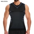 thumbnail image 1 of MISS COCOLI Men's Compression Shirt Slimming Body Shaper Vest Crewneck Workout Shirts Tummy Control Undershirts Tank Top Sports, 1 of 8