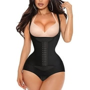 MISS COCOLI Shapewear Bodysuit for Women Tummy Control Body Shaper High Waist Trainer Open Bust Bodysuit