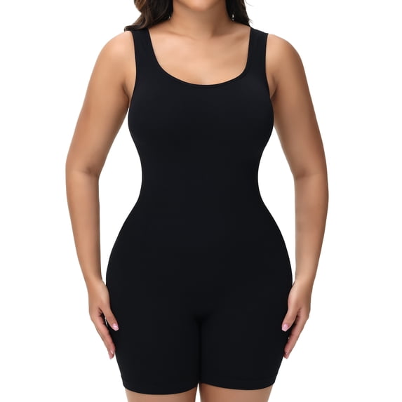 MISS COCOLI Shapewear Bodysuit for Women Tummy Control Butt Lifter Body Shaper Mid Thigh Slimmer Seamless Jumpsuit