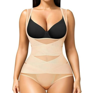 MISS COCOLI Shapewear for Women Waist Trainer Tummy Control Plus Size Body Shaper Compression Bodysuit
