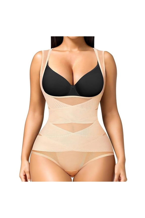 Shapewear Bodysuit for Women High Waist Trainer Tummy Control Plus Size Body Shaper Compression Bodysuit