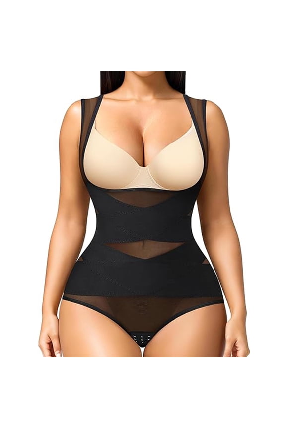 Shapewear Bodysuit for Women High Waist Trainer Tummy Control Plus Size Body Shaper Compression Bodysuit