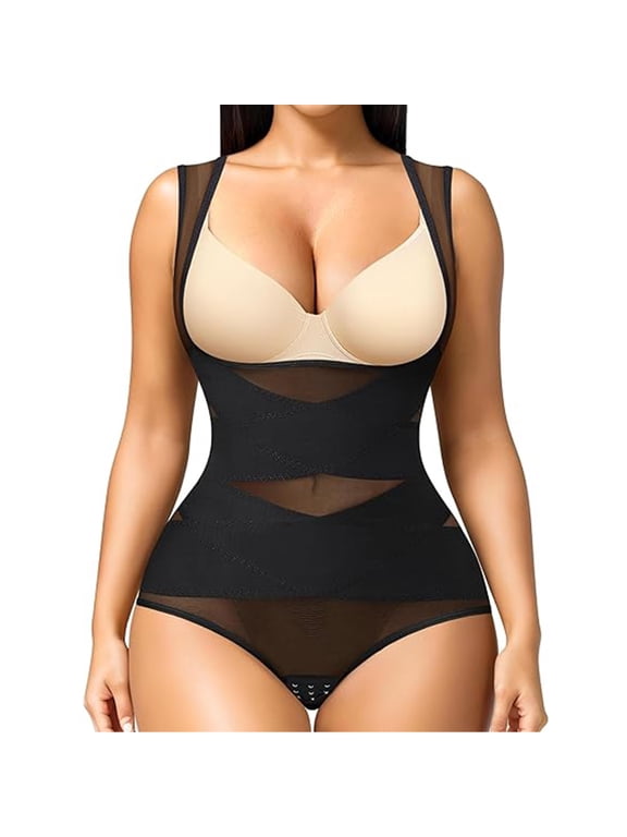Shapewear Bodysuit for Women High Waist Trainer Tummy Control Plus Size Body Shaper Compression Bodysuit