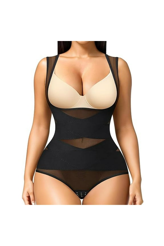 Shapewear Bodysuit for Women High Waist Trainer Tummy Control Plus Size Body Shaper Compression Bodysuit