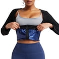 thumbnail image 1 of MISS COCOLI Sweat Vest for Women Belly Waist Trainer Sauna Suit Workout Fajas Long Sleeve with Zipper Body Shaper, 1 of 9
