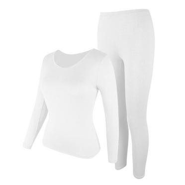 MISS COCOLI Thermal Underwear for Women Long Underwear Sets Crew Neck Thin Base Layers Sets